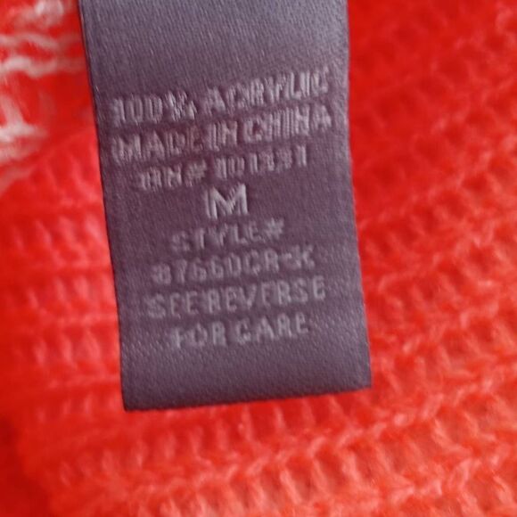 CHARLOTTE RUSSE HOT PINK & CREAM CARDIGAN SZ.M EUC - Picture 6 of 7